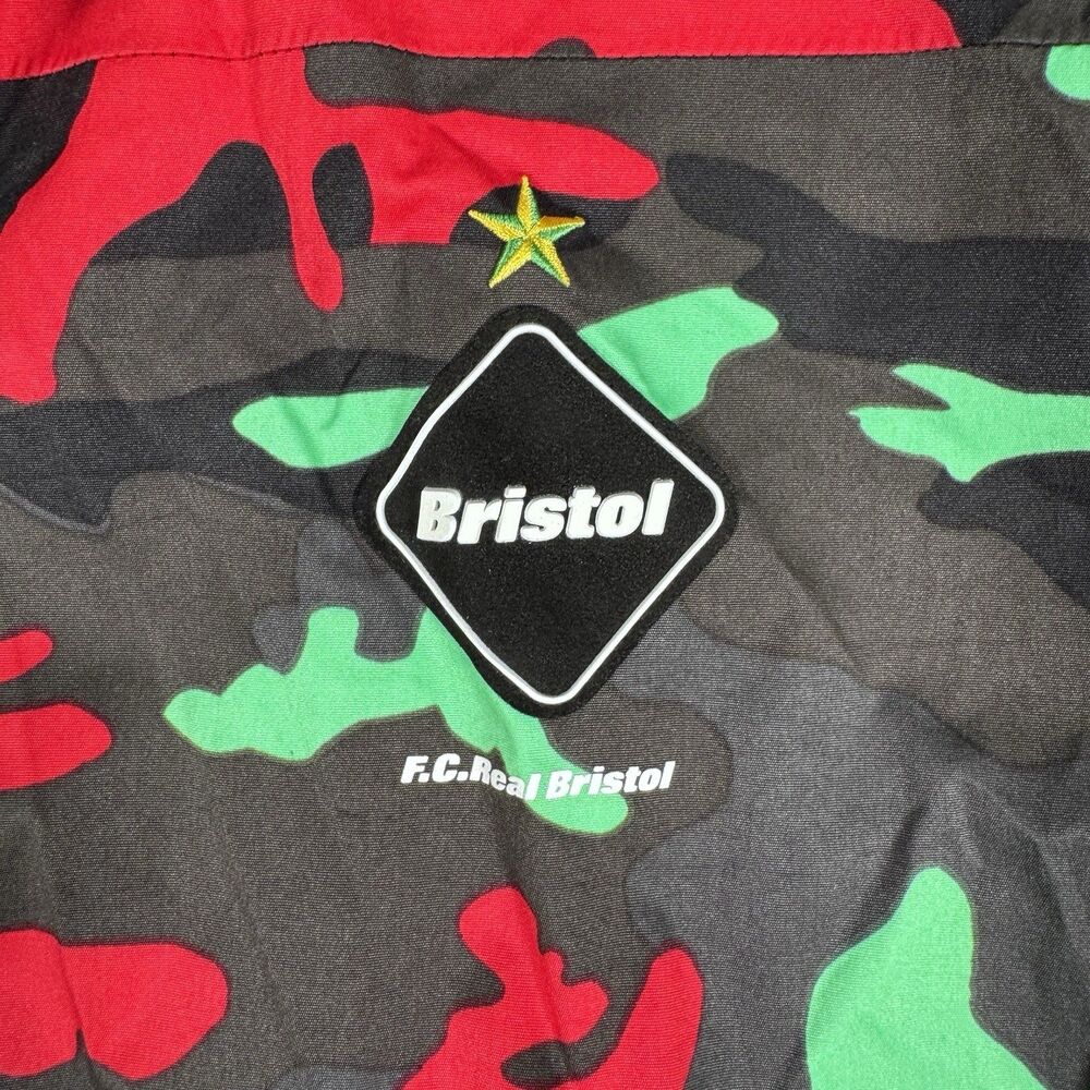 Nike FC Real Bristol FCRB Storm-Fit Rain Jacket Mens XL Gray Camo Warm Up Hood - Picture 4 of 16